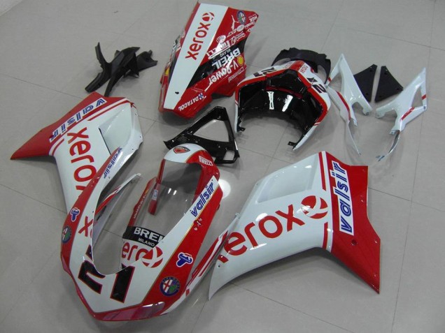Ducati 848 1098 1198 2007-2014 - Blanc Rouge Xerox Ducati 848 1098 1198 2007-2014 - Blanc Rouge Xerox