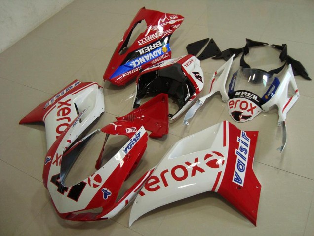 Ducati 848 1098 1198 2007-2014 - Blanc Rouge Xerox Ducati 848 1098 1198 2007-2014 - Blanc Rouge Xerox