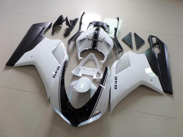Ducati 848 1098 1198 2007-2014 - Blanc et Noir Bande Ducati 848 1098 1198 2007-2014 - Blanc et Noir Bande