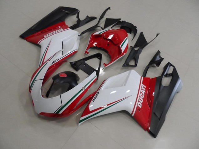 Ducati 848 1098 1198 2007-2014 - Rouge Blanc Ducati 848 1098 1198 2007-2014 - Rouge Blanc