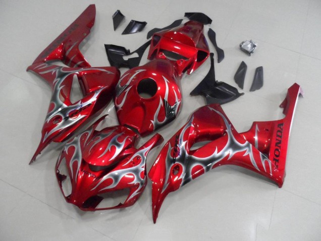 Honda CBR 1000 RR 2006-2007 - Rouge avec Noir Gris Flamme Honda CBR 1000 RR 2006-2007 - Rouge avec Noir Gris Flamme