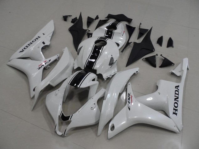 Honda CBR 600 RR 2007-2008 - Blanc Nacré avec Noir Bande Honda CBR 600 RR 2007-2008 - Blanc Nacré avec Noir Bande