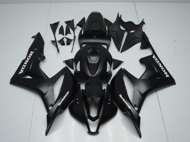 Honda CBR 600 RR 2007-2008 - Noir Mat avec Blanc Décalque Honda CBR 600 RR 2007-2008 - Noir Mat avec Blanc Décalque