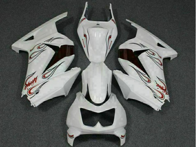 Kawasaki EX250 2008-2012 - Blanc Rouge Kawasaki EX250 2008-2012 - Blanc Rouge