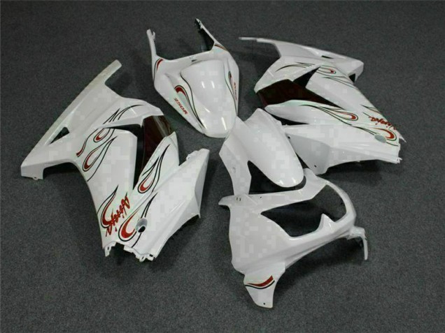 Kawasaki EX250 2008-2012 - Blanc Rouge Kawasaki EX250 2008-2012 - Blanc Rouge