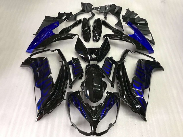 Kawasaki EX650 2012-2016 - Noir Bleu Flamme Kawasaki EX650 2012-2016 - Noir Bleu Flamme