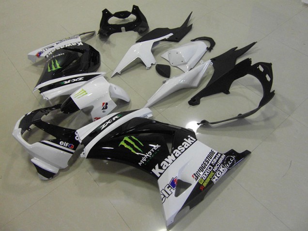 Kawasaki ZX 250R 2008-2012 - Noir Blanc Monster Kawasaki ZX 250R 2008-2012 - Noir Blanc Monster