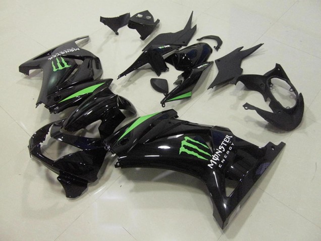Kawasaki ZX 250R 2008-2012 - Noir Vert Monster Énergie Kawasaki ZX 250R 2008-2012 - Noir Vert Monster Énergie