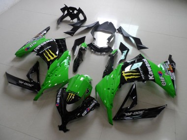 Kawasaki ZX 300R 2013-2016 - Noir Vert Monster