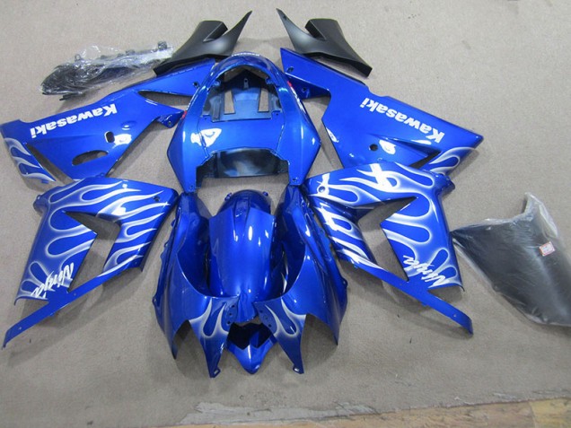 Kawasaki ZX10R 2003-2005 - Bleu Blanc Flamme Kawasaki ZX10R 2003-2005 - Bleu Blanc Flamme