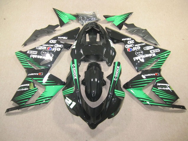Kawasaki ZX10R 2003-2005 - Noir Vert C-Shock Monster Kawasaki ZX10R 2003-2005 - Noir Vert C-Shock Monster
