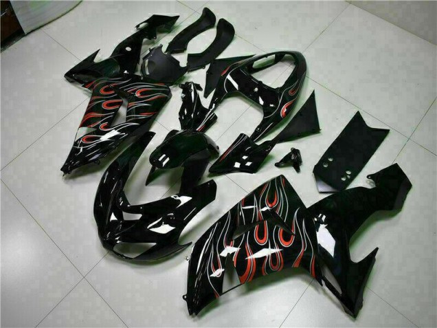 Kawasaki ZX10R 2006-2007 - Noir Rouge Flamme Kawasaki ZX10R 2006-2007 - Noir Rouge Flamme