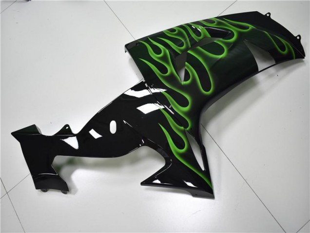 Kawasaki ZX10R 2006-2007 - Noir Vert Flamme Kawasaki ZX10R 2006-2007 - Noir Vert Flamme