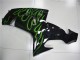 Kawasaki ZX10R 2006-2007 - Noir Vert Flamme Kawasaki ZX10R 2006-2007 - Noir Vert Flamme