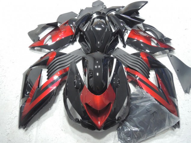 Kawasaki ZX14R ZZR 1400 2006-2011 - Noir Rouge Kawasaki ZX14R ZZR 1400 2006-2011 - Noir Rouge