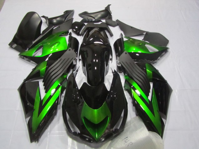Kawasaki ZX14R ZZR 1400 2006-2011 - Noir Vert Kawasaki ZX14R ZZR 1400 2006-2011 - Noir Vert