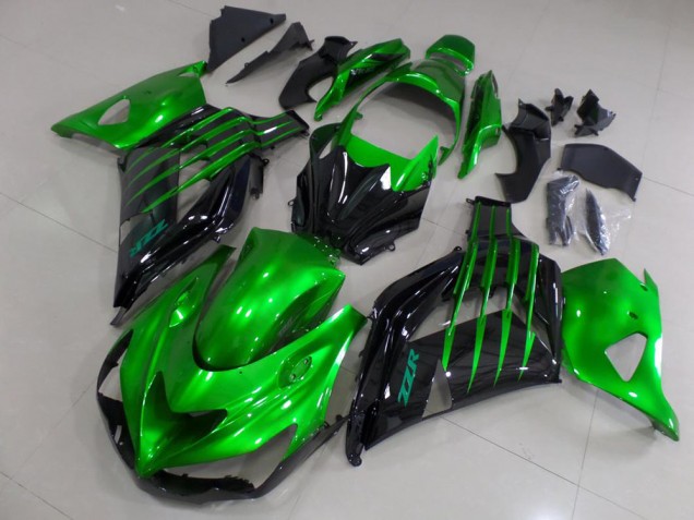 Kawasaki ZX14R ZZR 1400 2012-2021 - Candy Vert et Noir Kawasaki ZX14R ZZR 1400 2012-2021 - Candy Vert et Noir