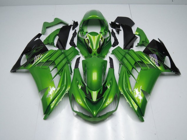 Kawasaki ZX14R ZZR 1400 2012-2021 - Vert Flamme Kawasaki ZX14R ZZR 1400 2012-2021 - Vert Flamme
