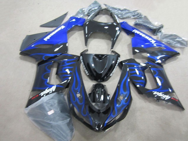 Kawasaki ZX6R 2005-2006 - Noir Bleu Flamme Ninja 636 Kawasaki ZX6R 2005-2006 - Noir Bleu Flamme Ninja 636