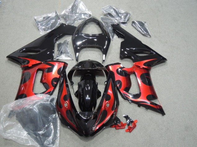 Kawasaki ZX6R 2005-2006 - Noir Rouge