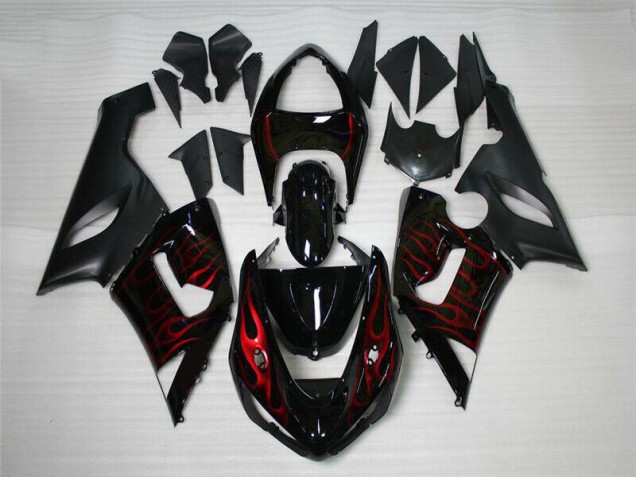 Kawasaki ZX6R 2005-2006 - Rouge Noir Kawasaki ZX6R 2005-2006 - Rouge Noir