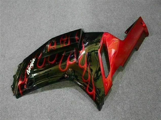Kawasaki ZX6R 2007-2008 - Noir Rouge Flamme Kawasaki ZX6R 2007-2008 - Noir Rouge Flamme