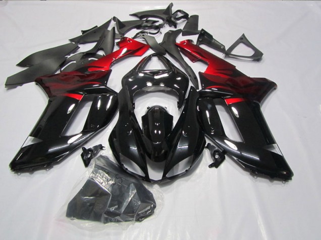 Kawasaki ZX6R 2007-2008 - Noir Rouge Kawasaki ZX6R 2007-2008 - Noir Rouge