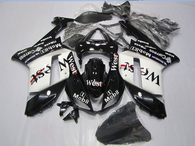 Kawasaki ZX6R 2007-2008 - Noir West Mobil