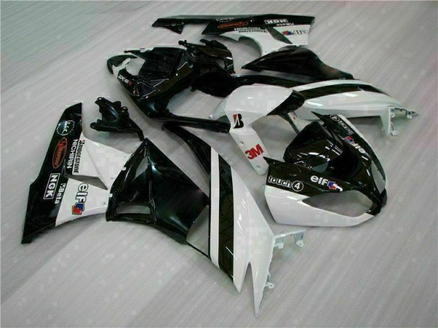 Kawasaki ZX6R 2009-2012 - Noir Blanc 3M Touch4 Kawasaki ZX6R 2009-2012 - Noir Blanc 3M Touch4