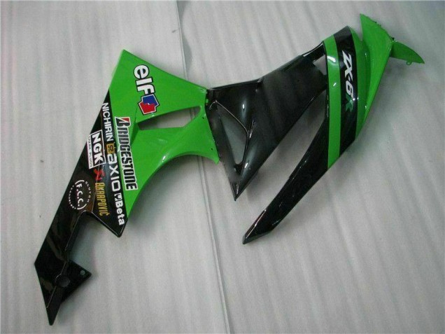 Kawasaki ZX6R 2009-2012 - Noir Vert Kawasaki ZX6R 2009-2012 - Noir Vert