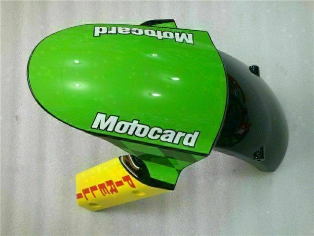 Kawasaki ZX6R 2009-2012 - Rouge Vert Motocard Kawasaki ZX6R 2009-2012 - Rouge Vert Motocard