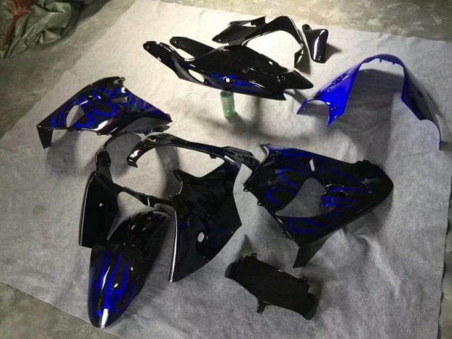 Kawasaki ZX9R 2000-2001 - Noir Brillant Bleu Flamme Kawasaki ZX9R 2000-2001 - Noir Brillant Bleu Flamme