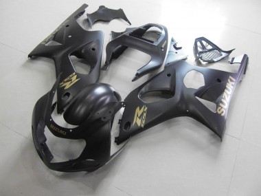 Suzuki GSXR 1000 K1 2000-2002 - Tout Noir mat avec Décalque doré