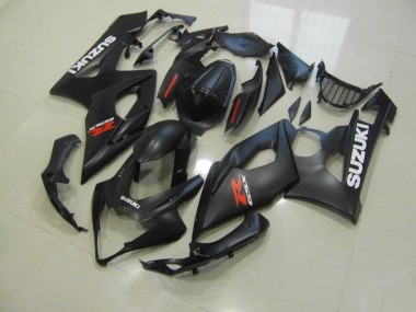 Suzuki GSXR 1000 K5 2005-2006 - Noir Mat avec Blanc Décalque