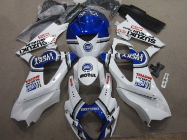 Suzuki GSXR 1000 K7 2007-2008 - Blanc Bleu Lucky Strike Rouge Motul