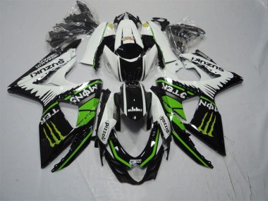 Suzuki GSXR 1000 K9 2009-2016 - Noir Blanc Vert Monster Pizzoli