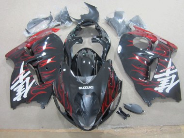 Suzuki GSXR 1300 Hayabusa 1996-2007 - Noir Rouge Flamme