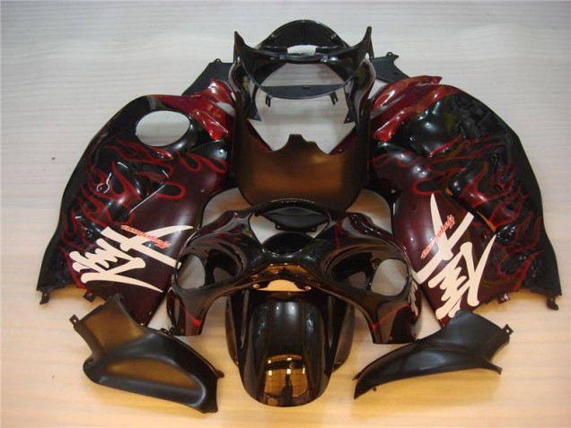 Suzuki GSXR 1300 Hayabusa 1996-2007 - Noir Rouge Flamme Suzuki GSXR 1300 Hayabusa 1996-2007 - Noir Rouge Flamme