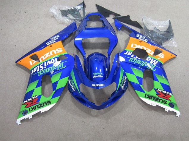 Suzuki GSXR 600 K1 K2 K3 2001-2003 - Bleu Vert Telefumia Movistar Suzuki GSXR 600 K1 K2 K3 2001-2003 - Bleu Vert Telefumia Movistar