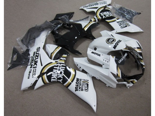 Suzuki GSXR 600 K11 2011-2024 - Blanc Lucky Strike Noir Motul Suzuki GSXR 600 K11 2011-2024 - Blanc Lucky Strike Noir Motul