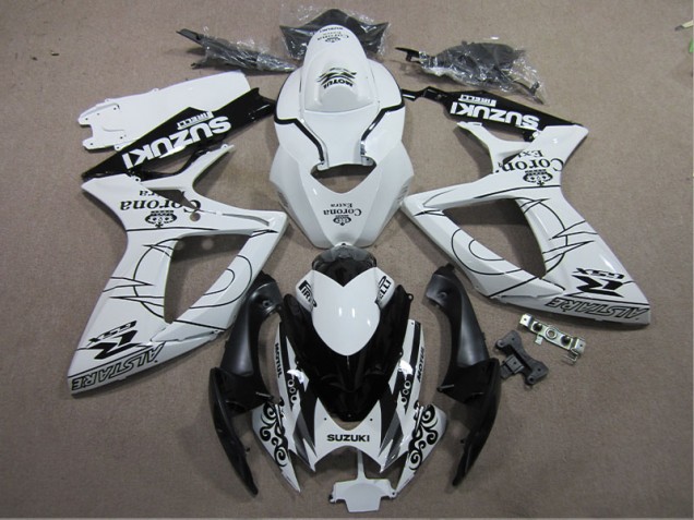 Suzuki GSXR 600 K6 2006-2007 - Blanc Noir Corona Extra Suzuki GSXR 600 K6 2006-2007 - Blanc Noir Corona Extra