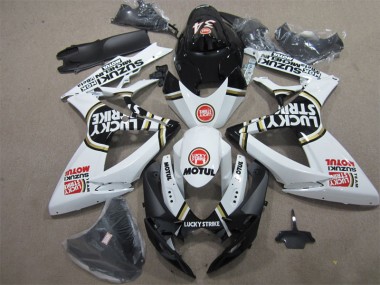 Suzuki GSXR 600 K6 2006-2007 - Noir Blanc Lucky Strike Motul