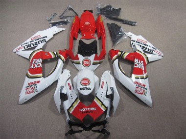 Suzuki GSXR 600 K8 2008-2010 - Blanc Lucky Strike Rouge Motul