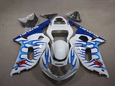 Suzuki GSXR 750 K1 K2 K3 2001-2003 - Blanc Bleu Flamme