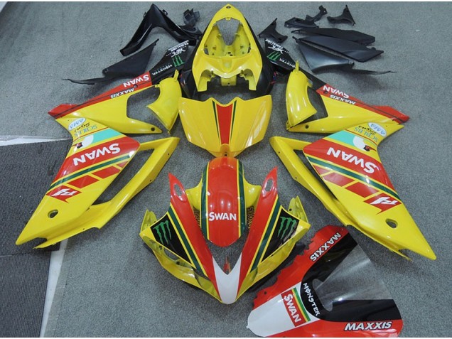 Yamaha R1 2007-2008 - Jaune Rouge Swan Yamaha R1 2007-2008 - Jaune Rouge Swan