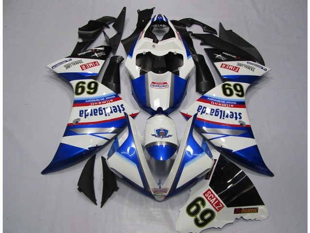 Yamaha R1 2009-2011 - Blanc Bleu Sterilgarda SCALZ 69 Yamaha R1 2009-2011 - Blanc Bleu Sterilgarda SCALZ 69