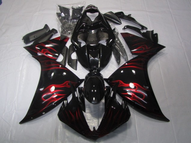 Yamaha R1 2009-2011 - Noir Rouge Flamme Yamaha R1 2009-2011 - Noir Rouge Flamme