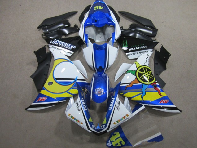 Yamaha R1 2012-2014 - Bleu Blanc Jaune 46 Yamaha R1 2012-2014 - Bleu Blanc Jaune 46