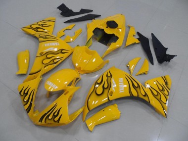 Yamaha R1 2012-2014 - Jaune Noir Flamme