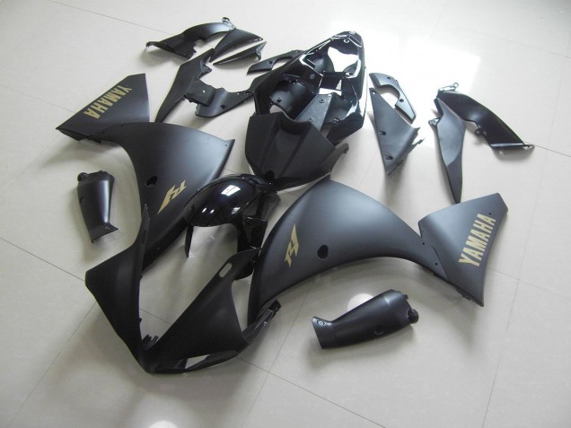 Yamaha R1 2012-2014 - Noir Mat Or Décalque